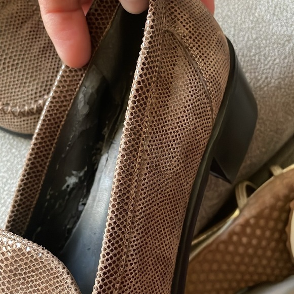 Stuart Weitzman Lizard Print Loafers Bead Spain - Picture 6 of 7